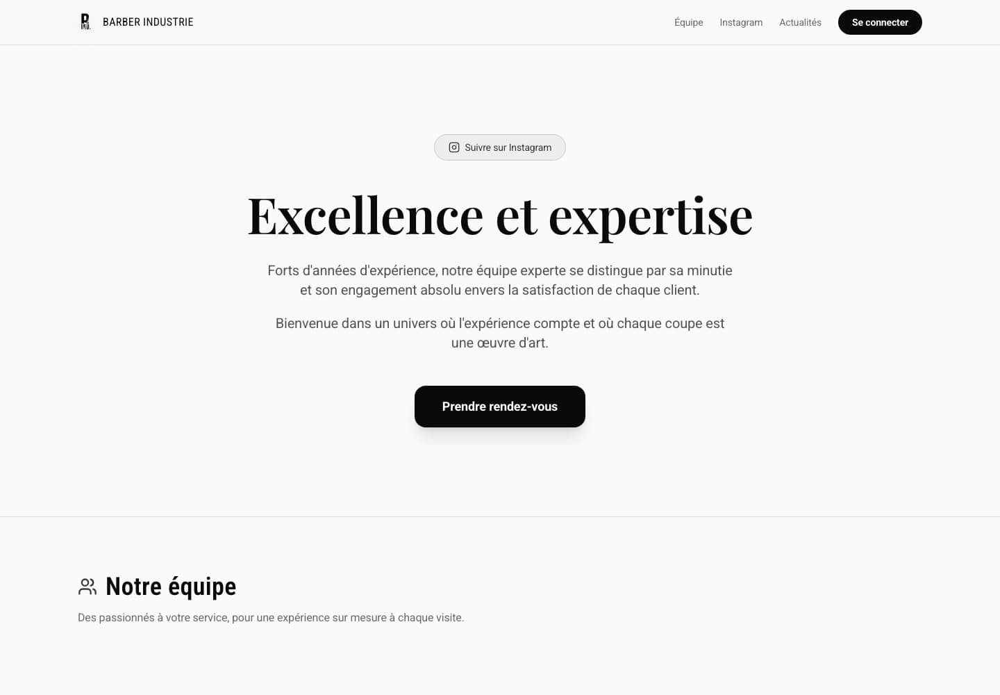 Site réalisé pour Barber Industrie, Site web & application mobile