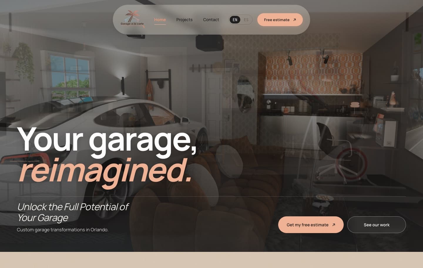 Site réalisé pour Garage à la Carte, Site vitrine bilingue